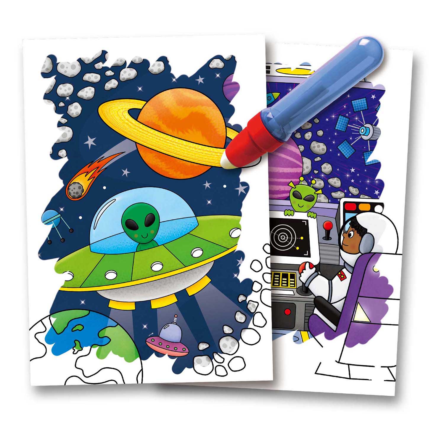Jumbo water magic - space kleurboek