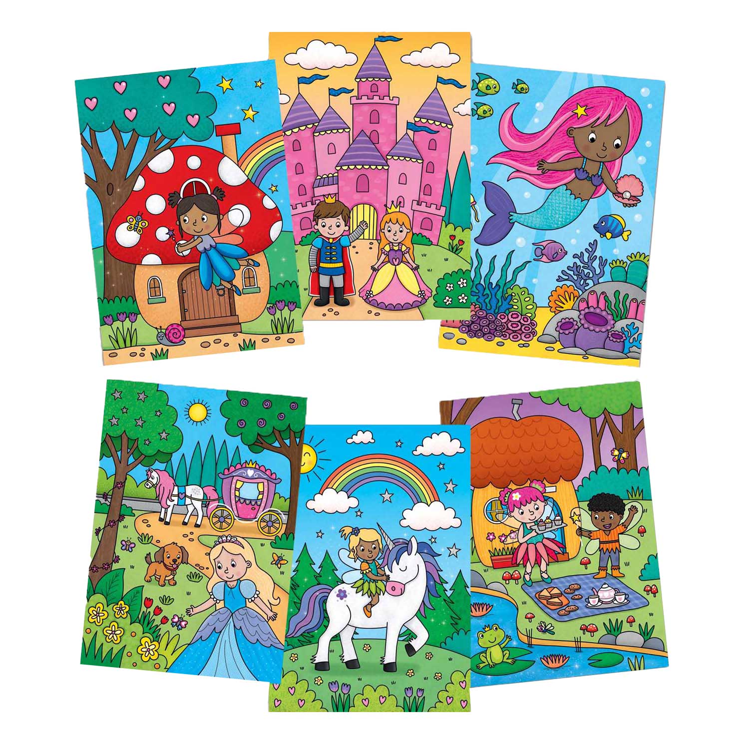Jumbo galt - water magic fairytales - 6 kleurplaten
