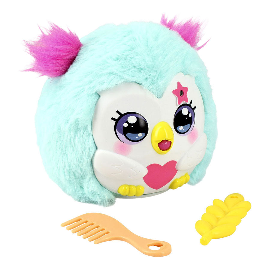 Funtasy family jumbo kiss-meez uil - interactieve knuffel