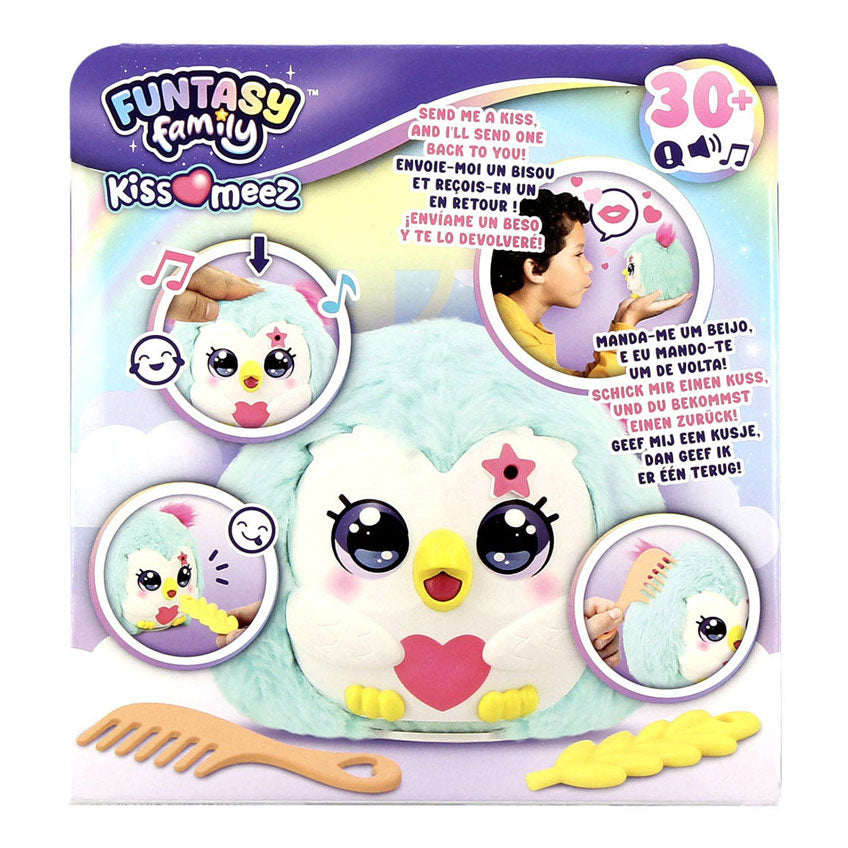 Funtasy family jumbo kiss-meez uil - interactieve knuffel