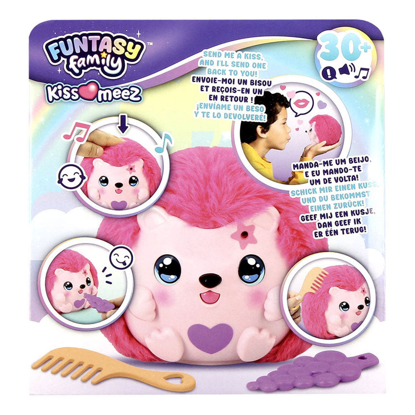 Funtasy family jumbo kiss-meez egel - interactieve knuffel