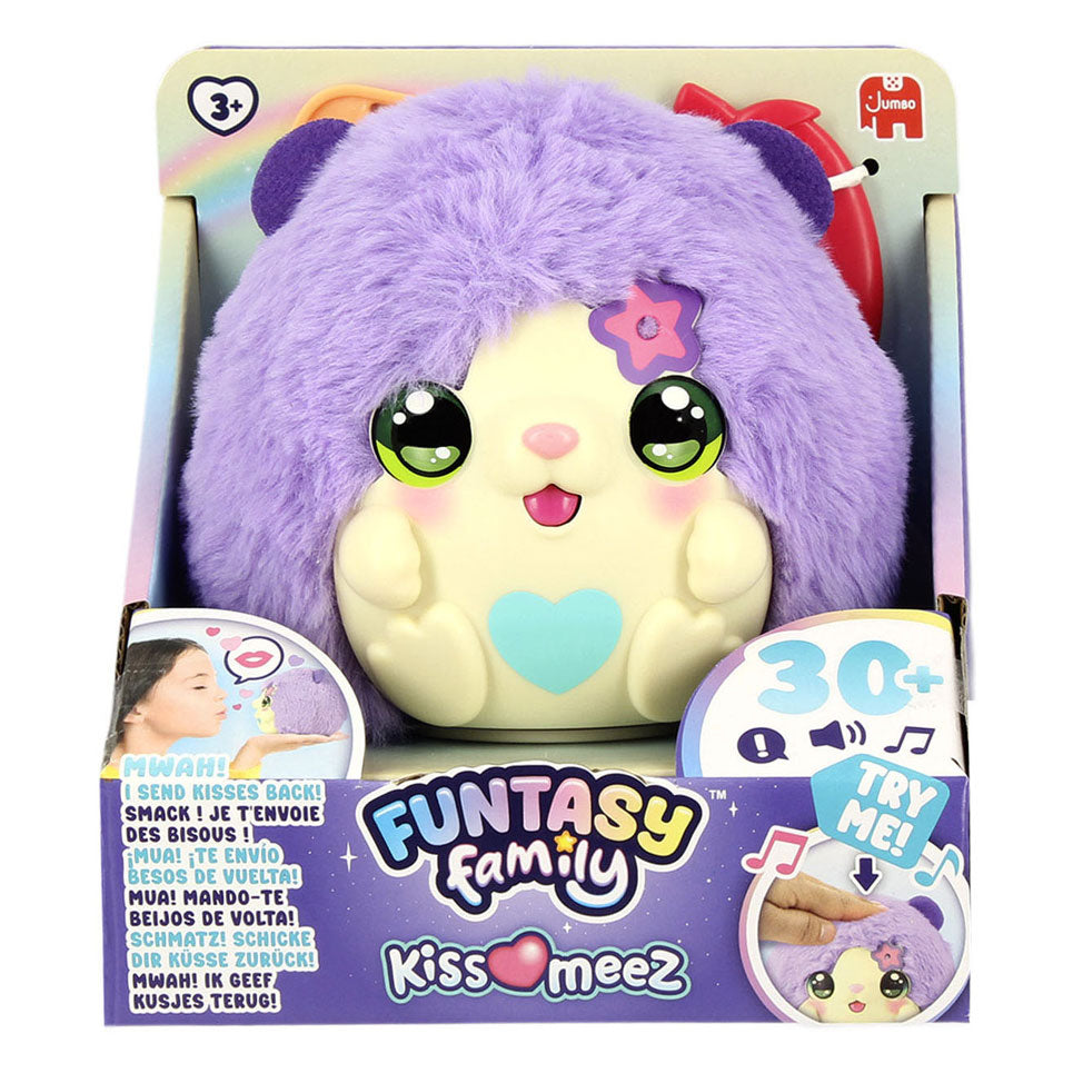 Jumbo funtasy family kiss-meez hamster - interactieve knuffel