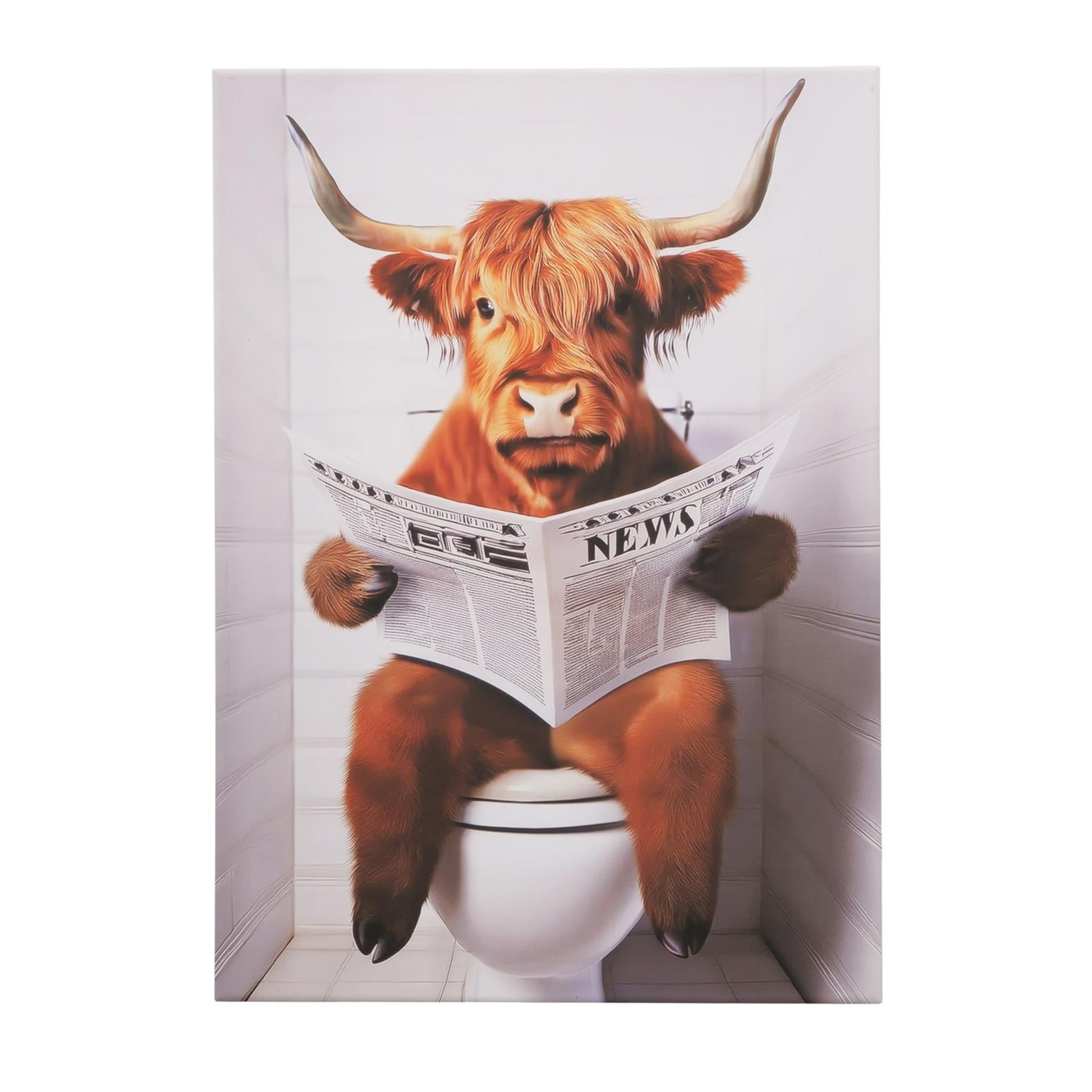 Boltze home wanddecoratie lumpi schotse hooglander 4x50x70cm