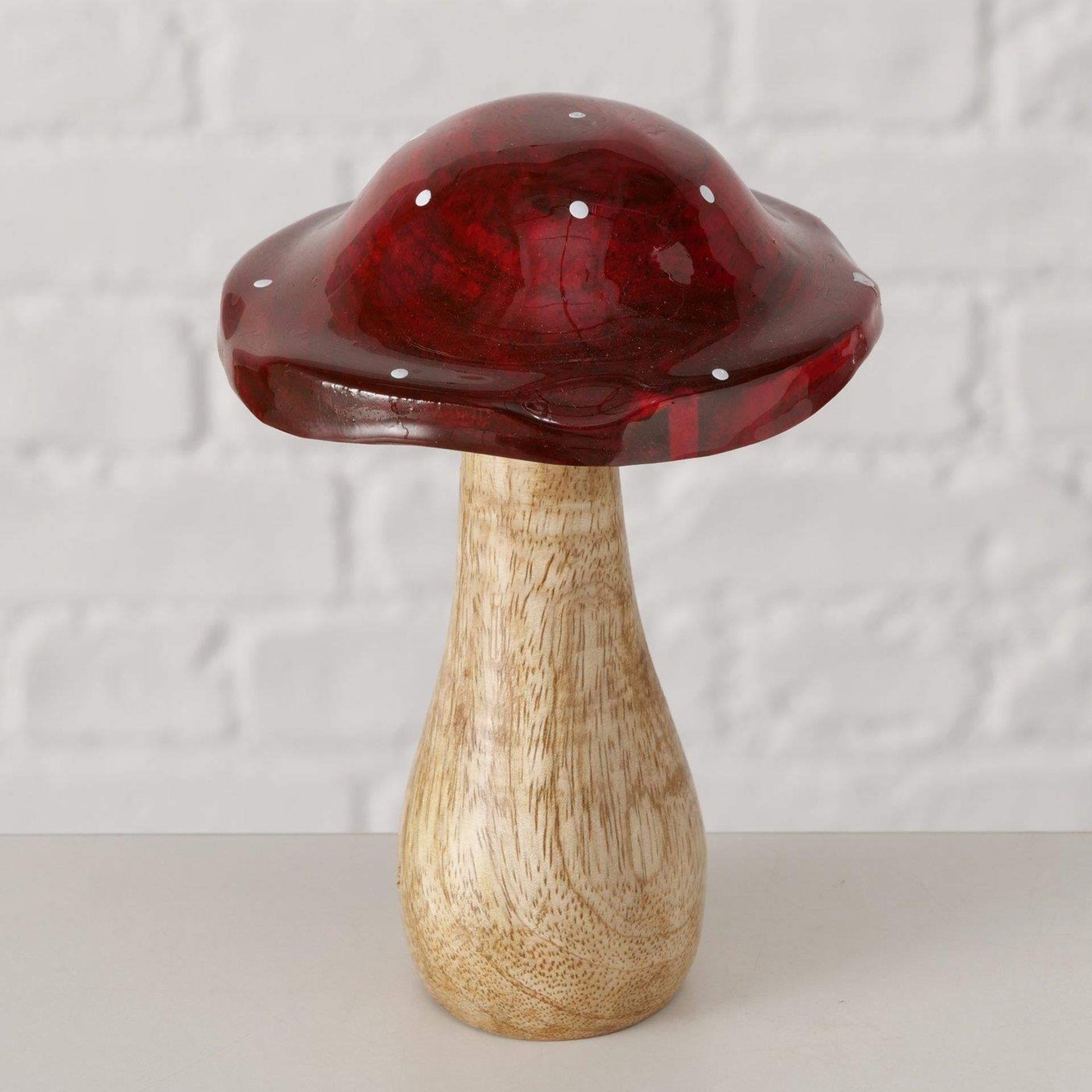 Boltze home paddenstoel pilo mangohout 10x10x14,5cm