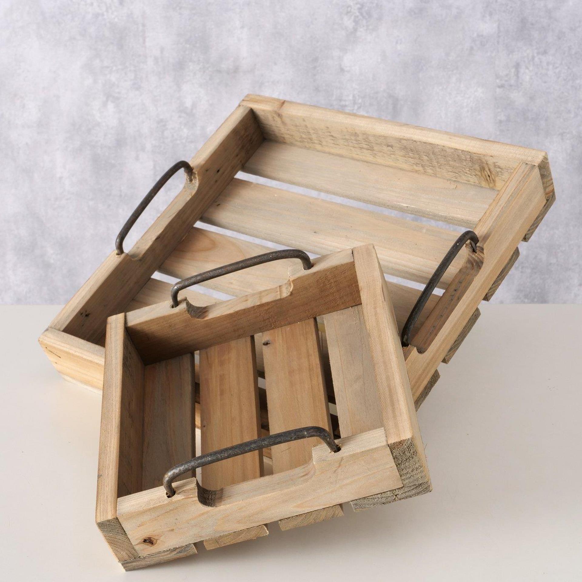 Boltze home dienblad hout 2-delig