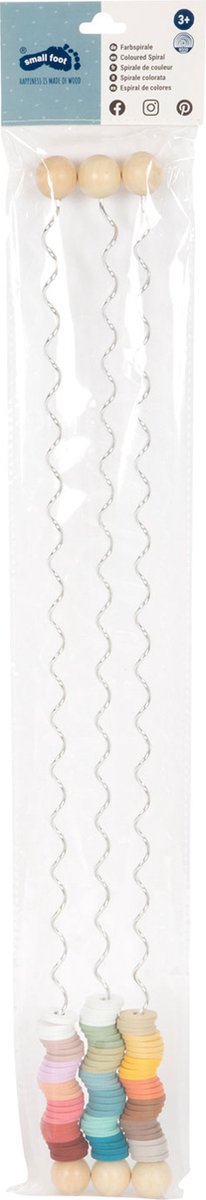 Small foot - Wooden spiral track with coloured discs