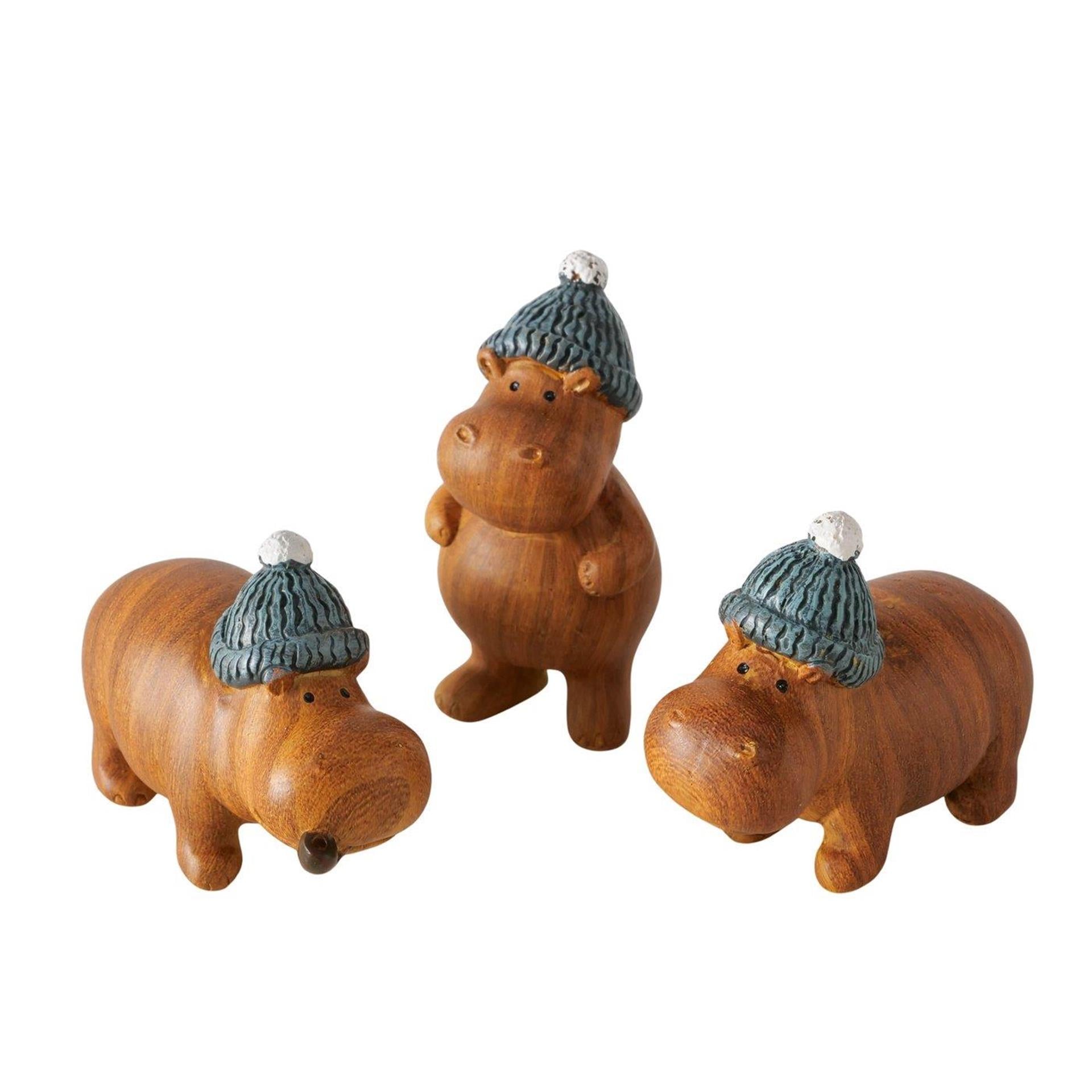 Boltze home figuur nijlpaard 4x3,5x6,5cm