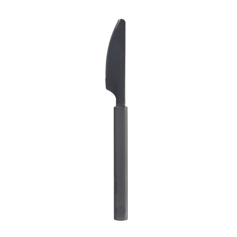 Duni kunststof mes granite herbruikbaar 19cm doosje a 6 stuks