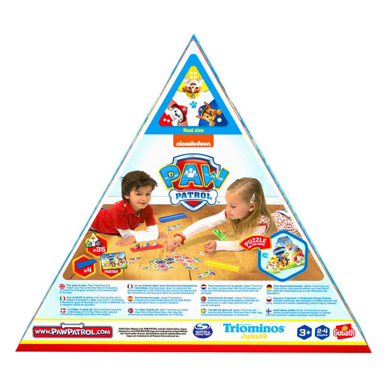 Goliath triominos junior paw patrol - bordspel - kinderspel - speel triominos met jouw favoriete paw patrol personage.