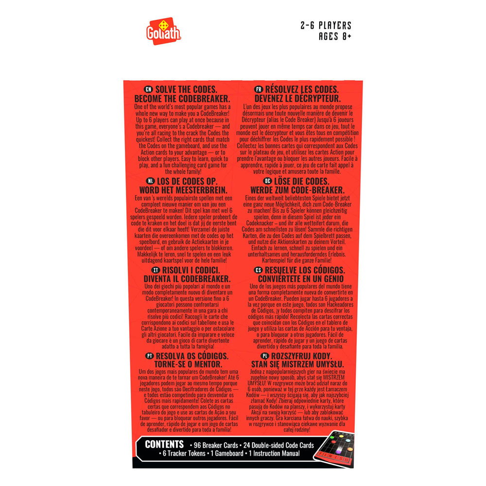 Goliath mastermind - code breakers - nederlandstalig kaartspel - 2-6 spelers