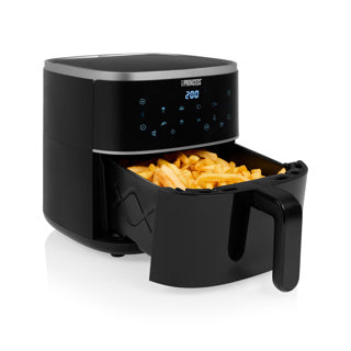 Princess 182238 digitale airfryer 4l heteluchtfriteuse (zwart, 4 liter | hetelucht | verstelbaar airfryer rek | bpa-vrij)