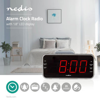 Nedis digitale wekkerradio | 2 stuks