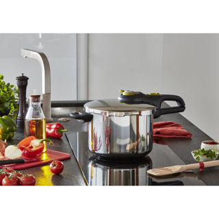 Tefal p25807 veilige 5 trendy snelkookpan 6 liter met stoommand