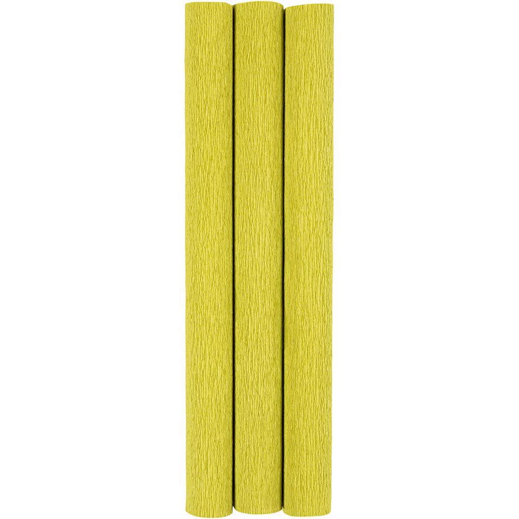 Crêpepapier, vel 25x60 cm, crêpe-verhouding: 180%, 105 gr, lichtgroen, 3 vel 1 doos