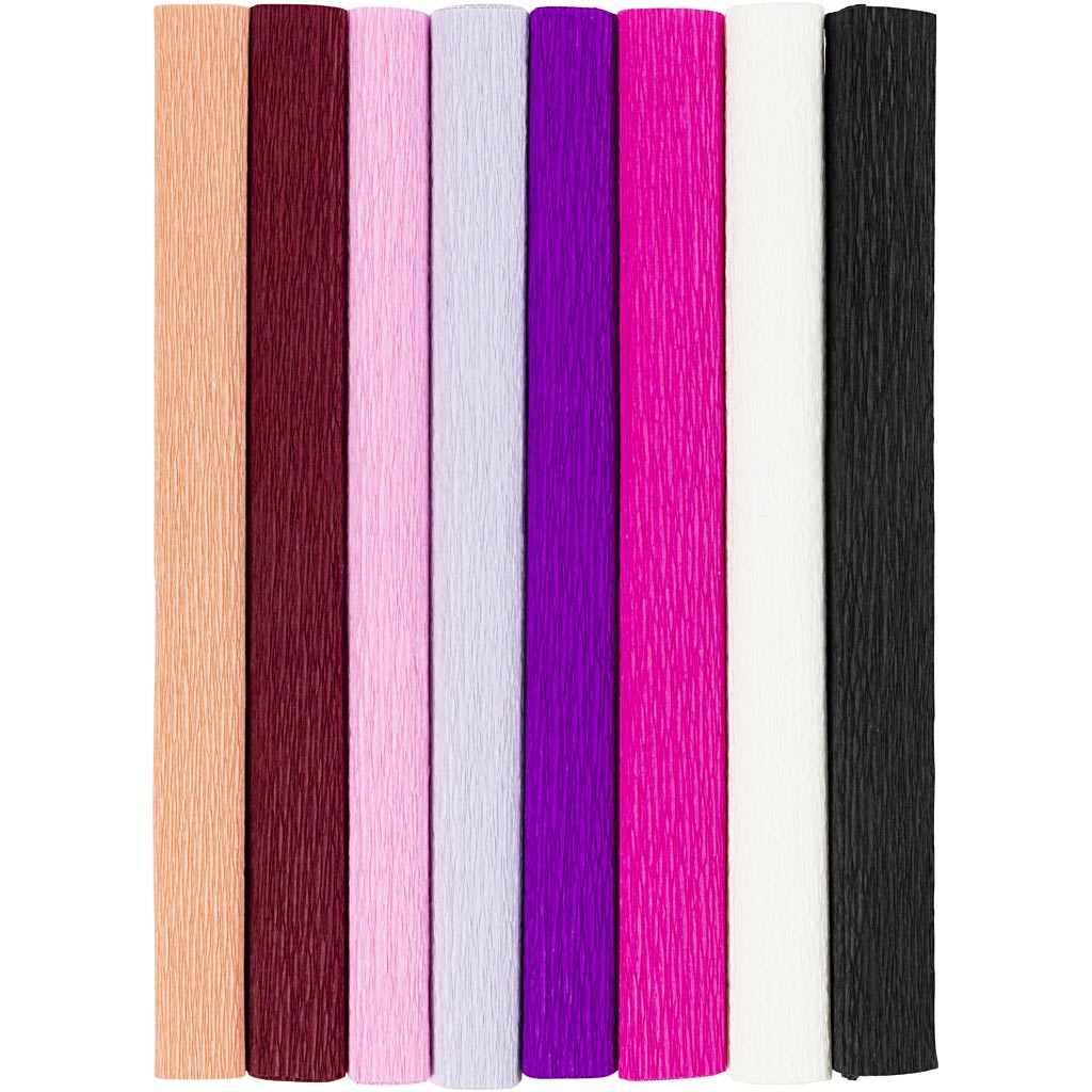 Creativ company crepepapier paars en roze harmonie - 8st.
