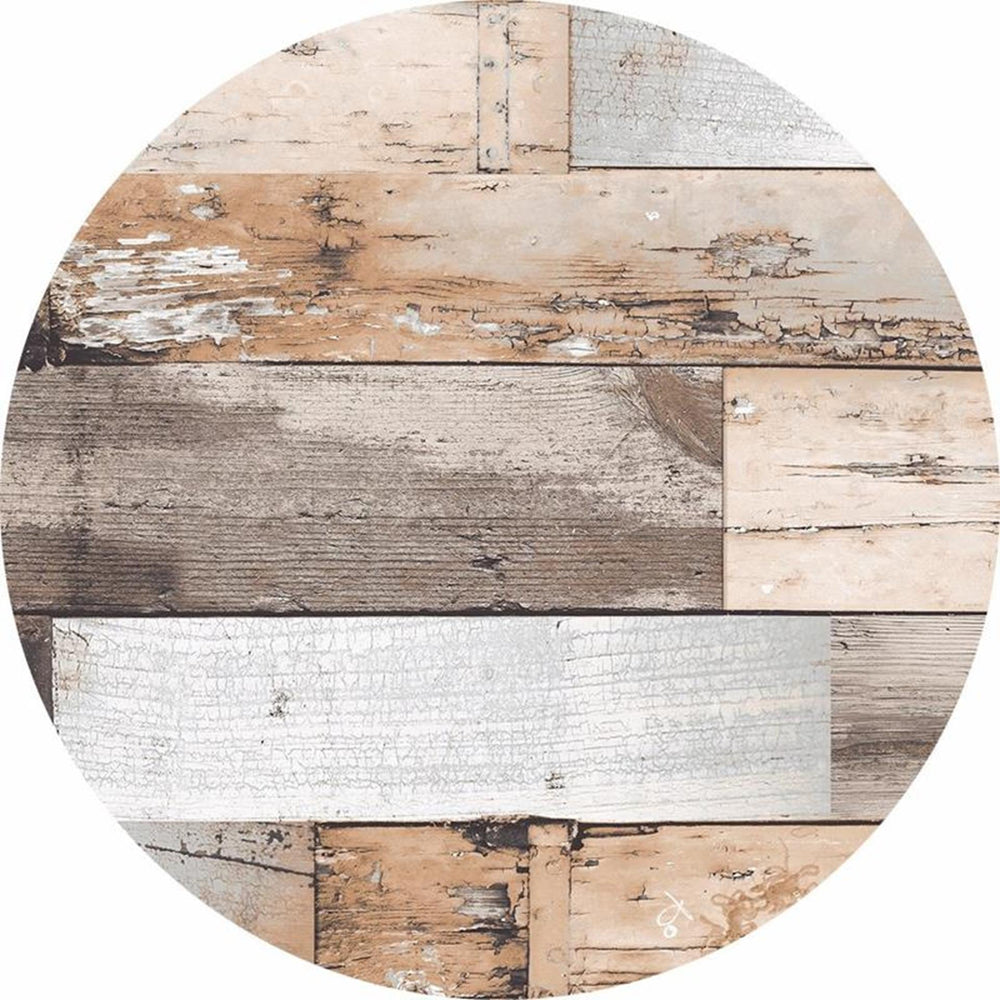 Wicotex tafelzeil pvc met non-woven vliesrug ã˜160cm woody bruin