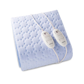 Inventum hn5211l 2 persoons elektrische deken 150x140 cm lichtblauw fleece