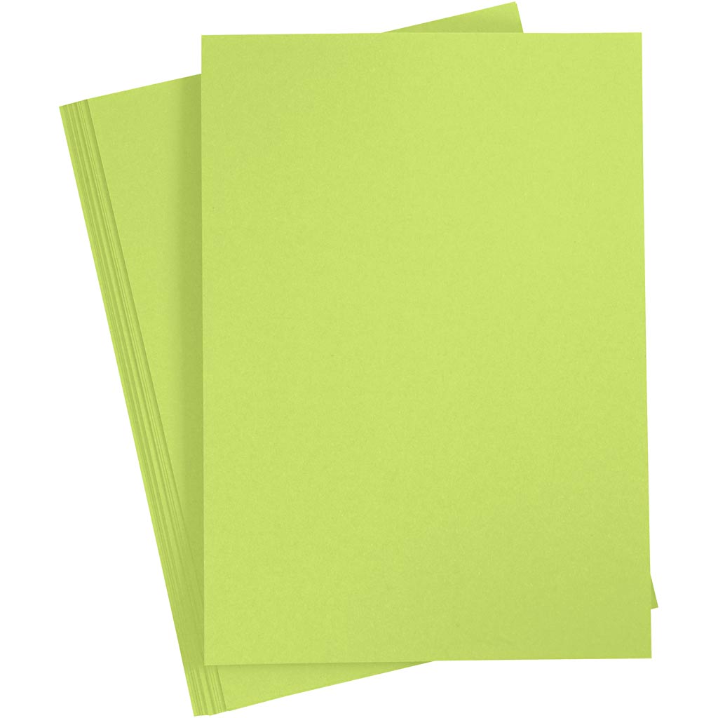 Creativ Company Gekleurd Karton Lime Groen A4, 20 vel