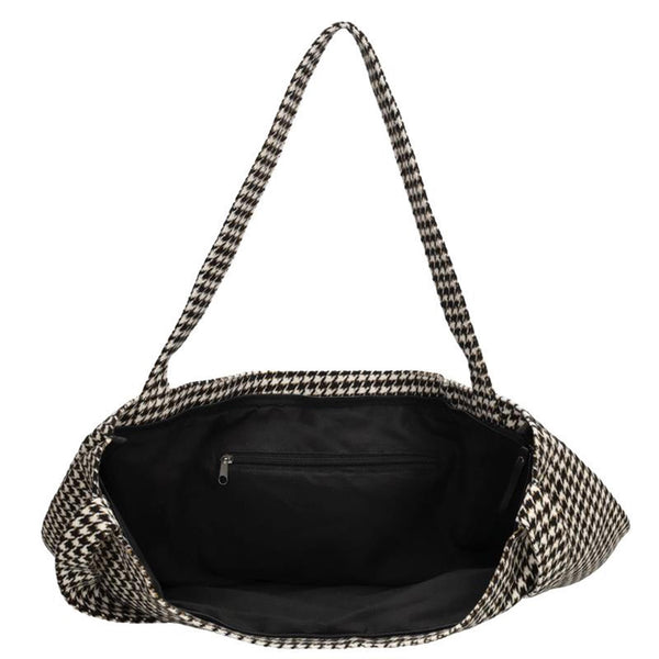 Beagles shopper pied de poule zwart