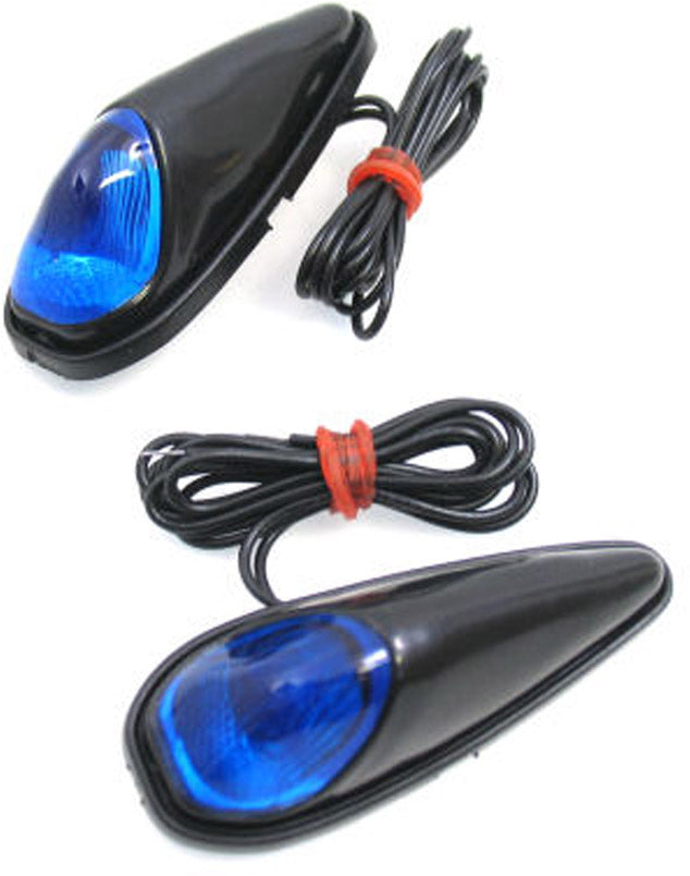 Lamp led set plaklamp blauw huis zwart