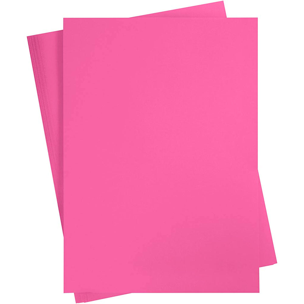 Gekleurd karton, a2, vel 420x594 mm, 180 gr, roze, 100 vel 1 doos