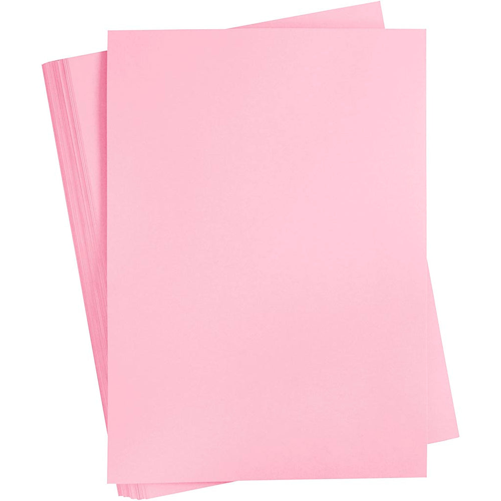 Gekleurd karton, a2, vel 420x594 mm, 180 gr, lichtroze, 100 vel 1 doos