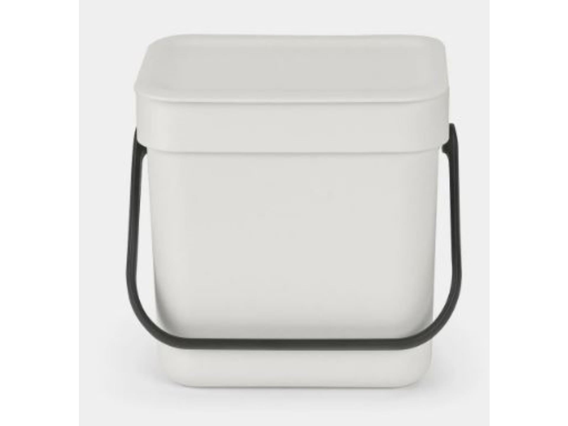 Brabantia afvalbakje sort go 3l lichtgrijs