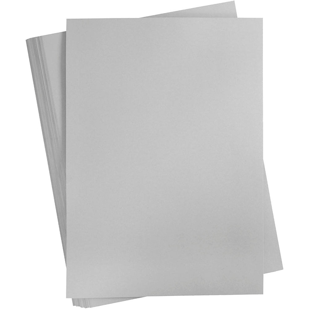 Gekleurd karton, a2, vel 420x594 mm, 180 gr, grijs, 100 vel 1 doos