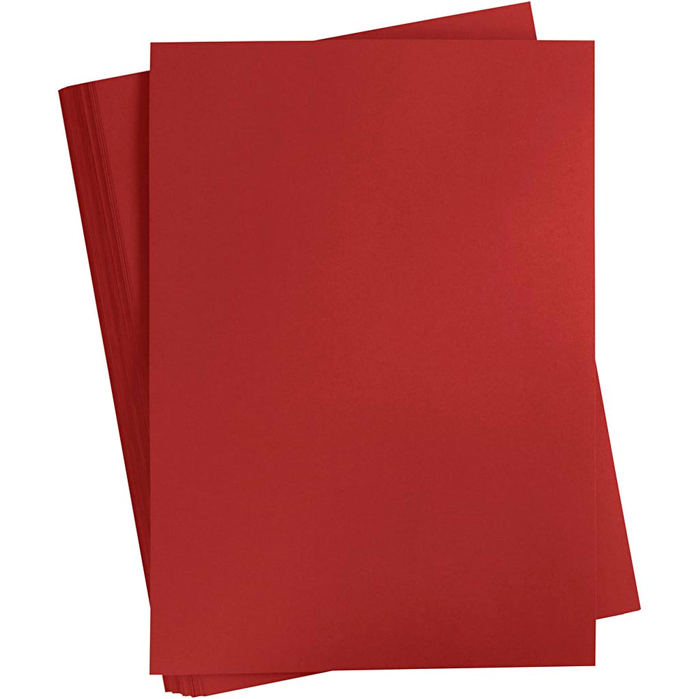 Gekleurd karton, a2, vel 420x594 mm, 180 gr, donkerrood, 100 vel 1 doos
