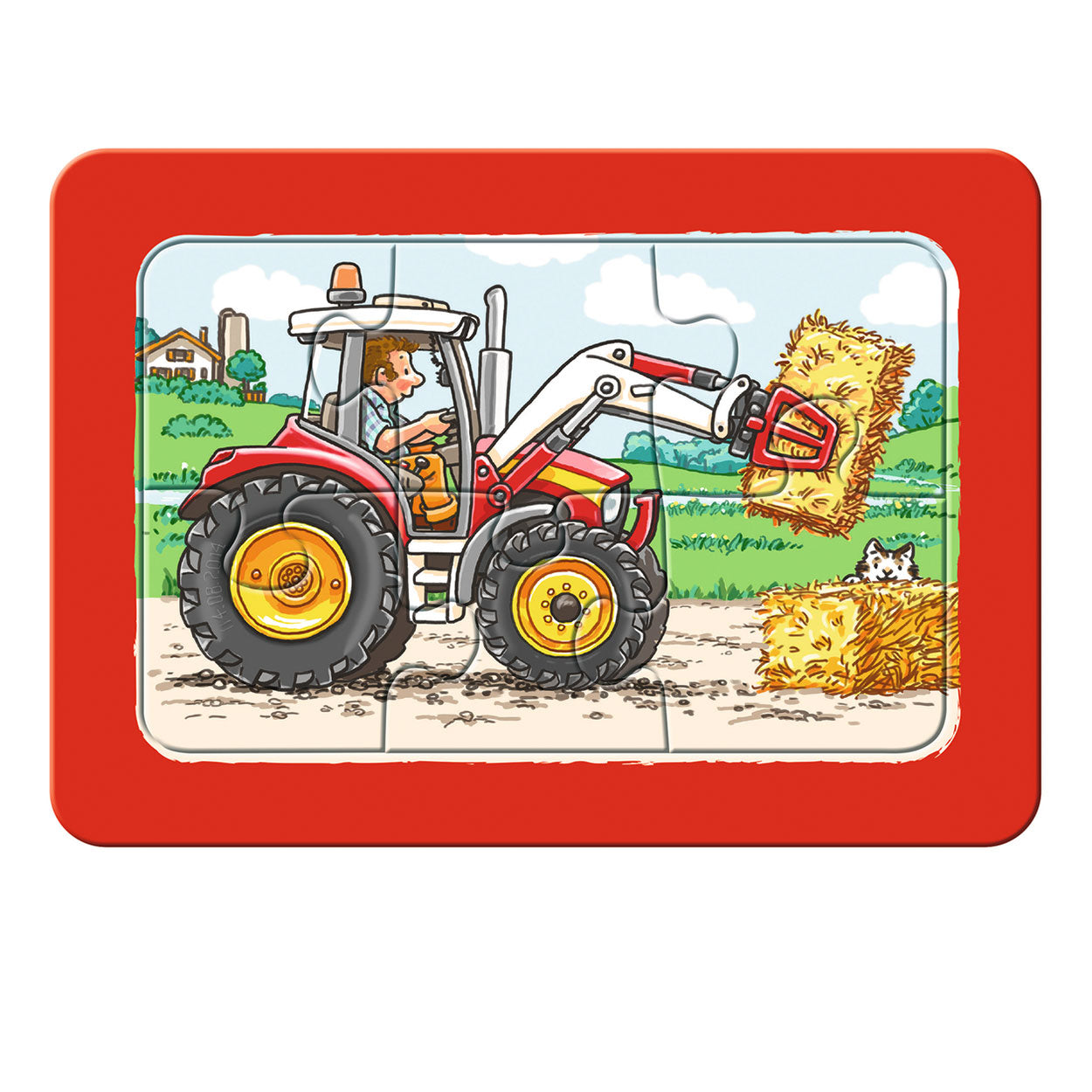 Ravensburger graafmachine, tractor en kiepauto- my first puzzels -3x6 stukjes - kinderpuzzel