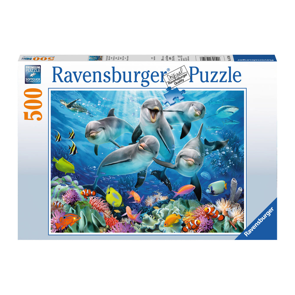 Ravensburger jigsaw puzzle dolphins in the coral reef - jigsaw puzzle - 500 pieces