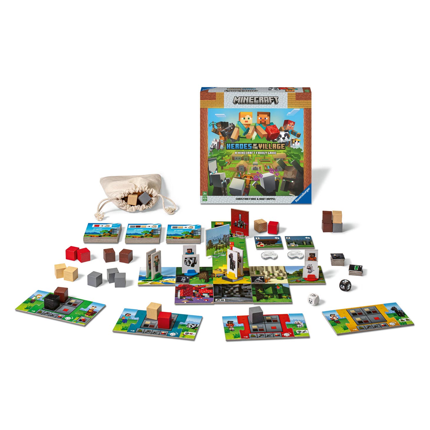Ravensburger minecraft junior - helden van het dorpsbordspel
