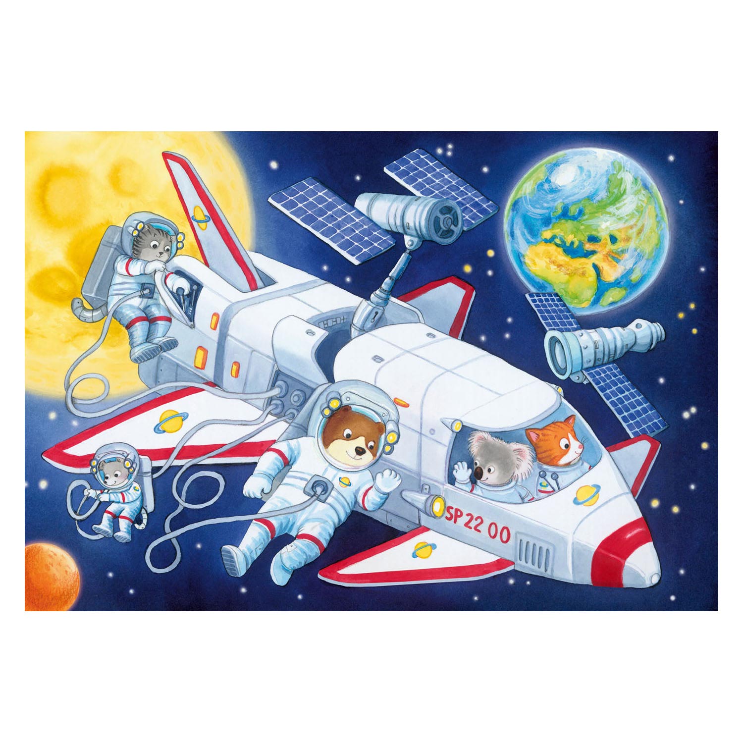 Ravensburger puzzel reis door de ruimte, 2x24st.