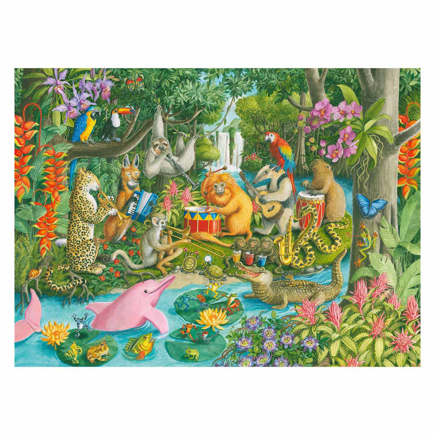 Ravensburger puzzel het jungle-orkest, 100st. xxl