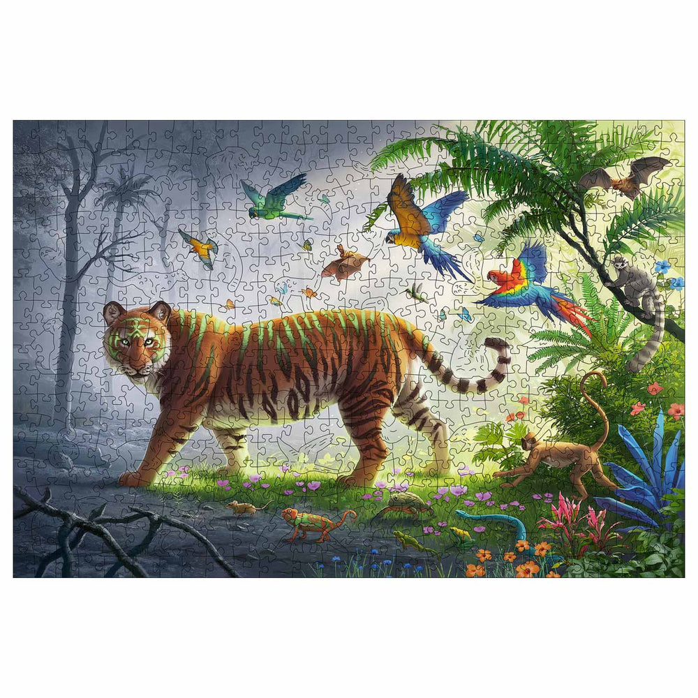 Ravensburger wooden jigsaw puzzle tiger in the jungle, 500 pcs.