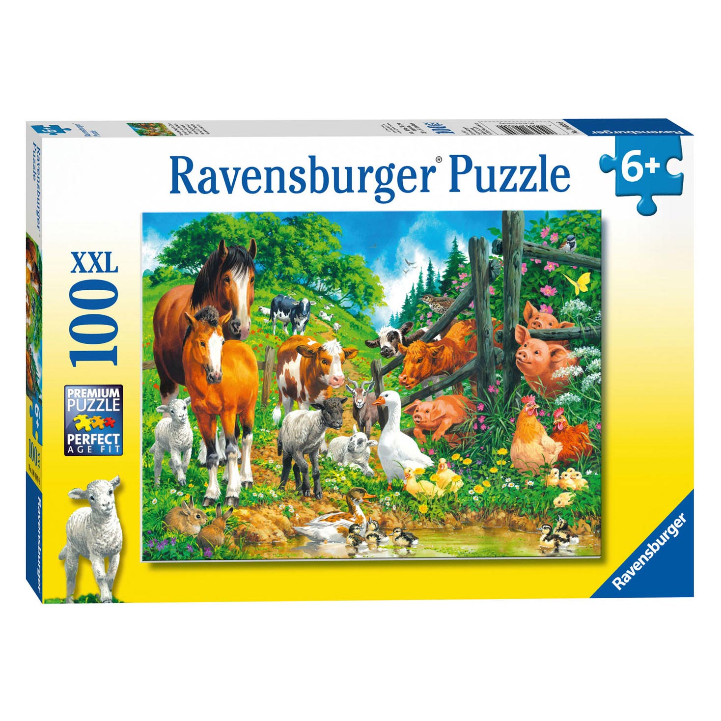 Ravensburger puzzel dierenbijeenkomst, 100st. xxl
