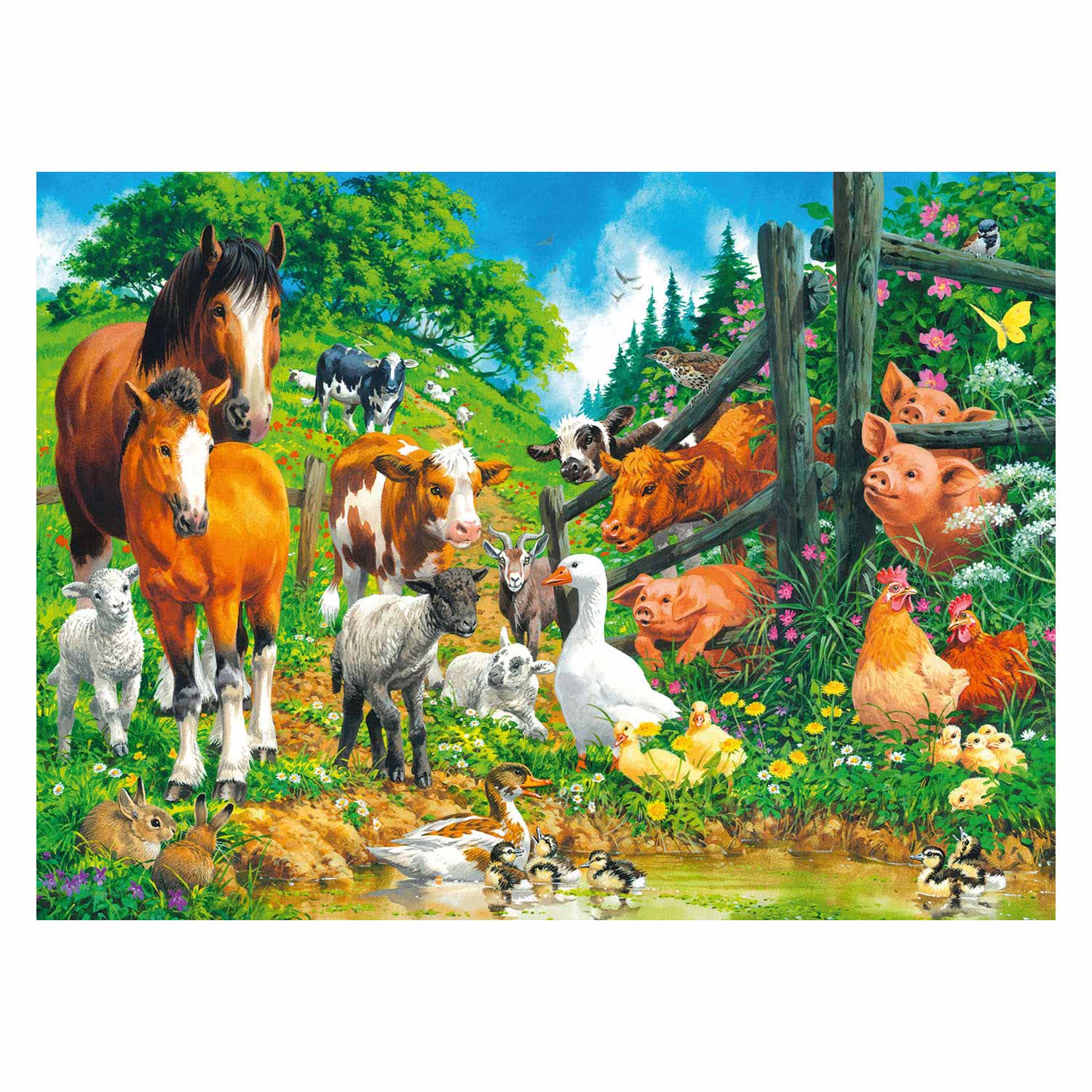 Ravensburger puzzel dierenbijeenkomst - legpuzzel - 100 stukjes