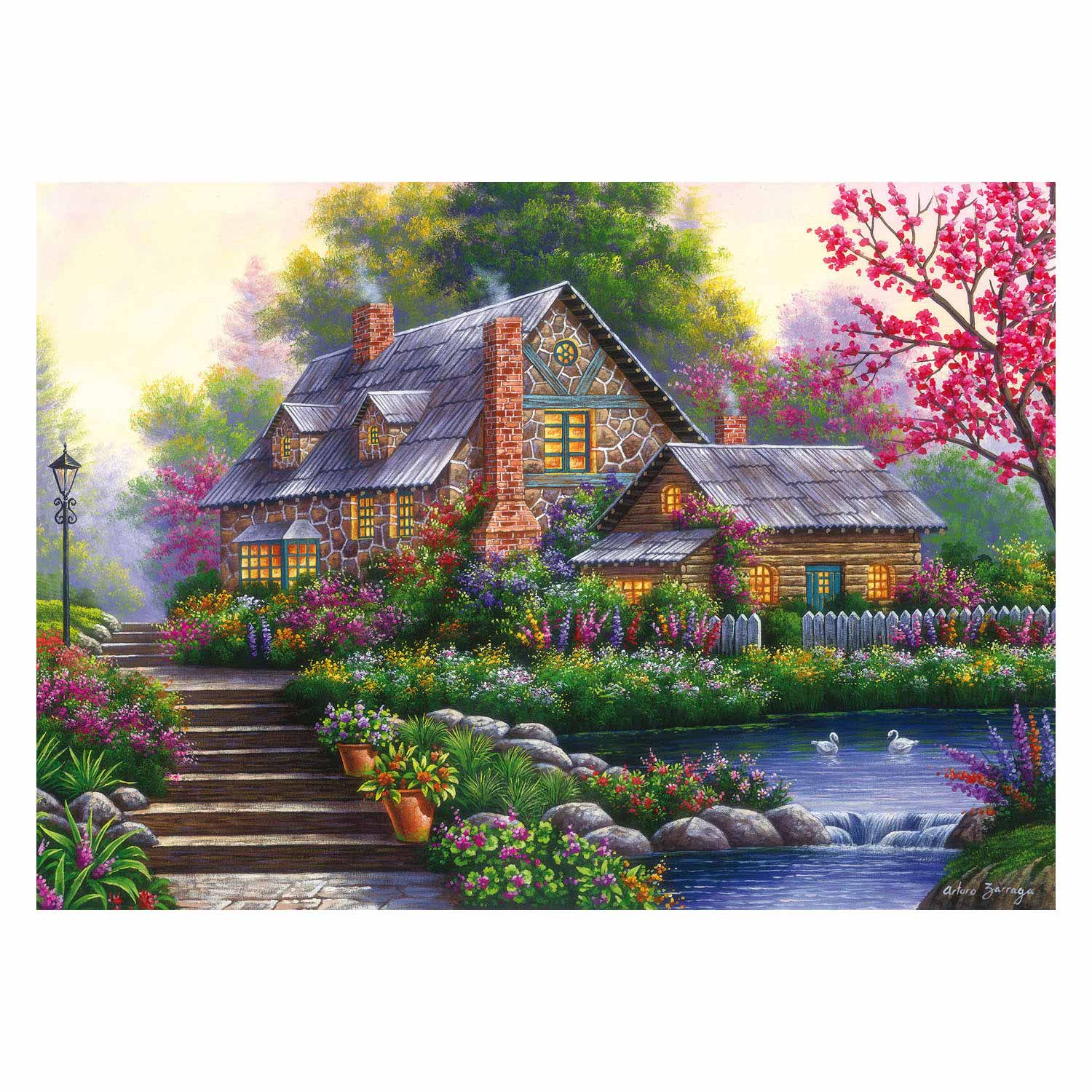 Ravensburger Puzzel Romantische Cottage, 1000st.