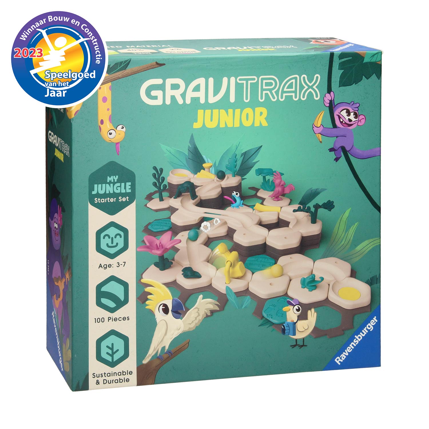 Gravitrax ravensburger - junior starter-set l – jungle thema