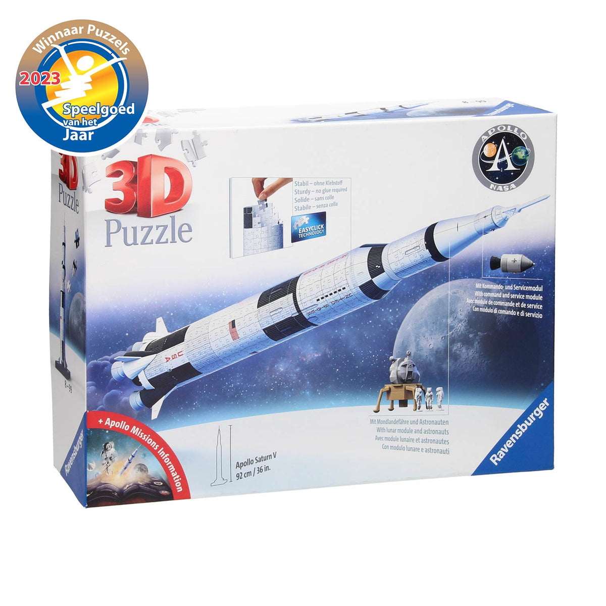 Ravensburger 3d puzzel apollo saturn v, 440st.