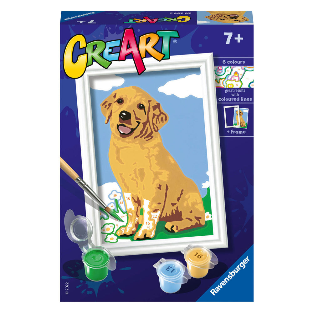 Ravensburger creart friendly retriever - schilderen op nummer voor kinderen