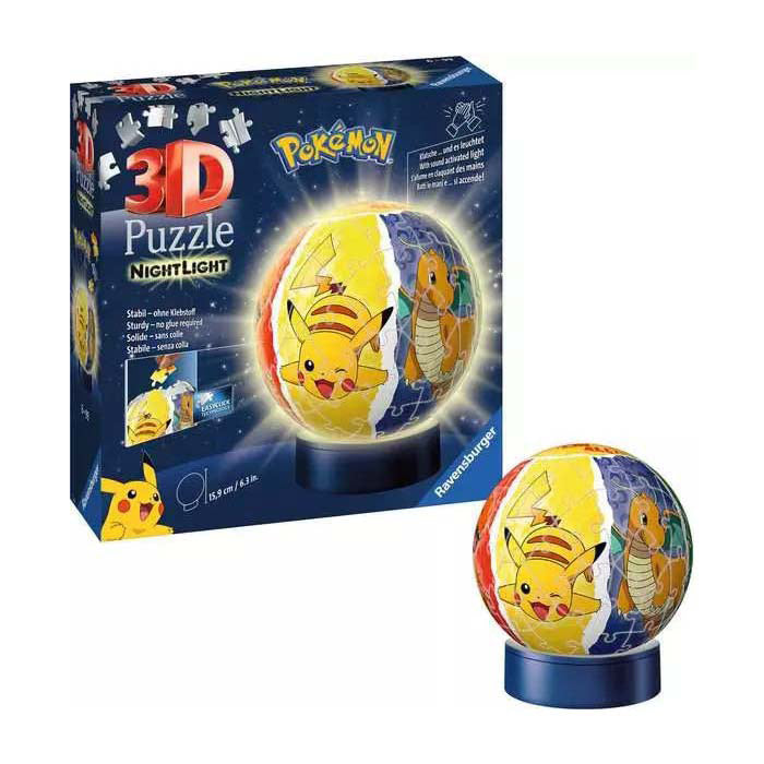 Ravensburger 3d puzzel pokémon nachtlamp, 72st.