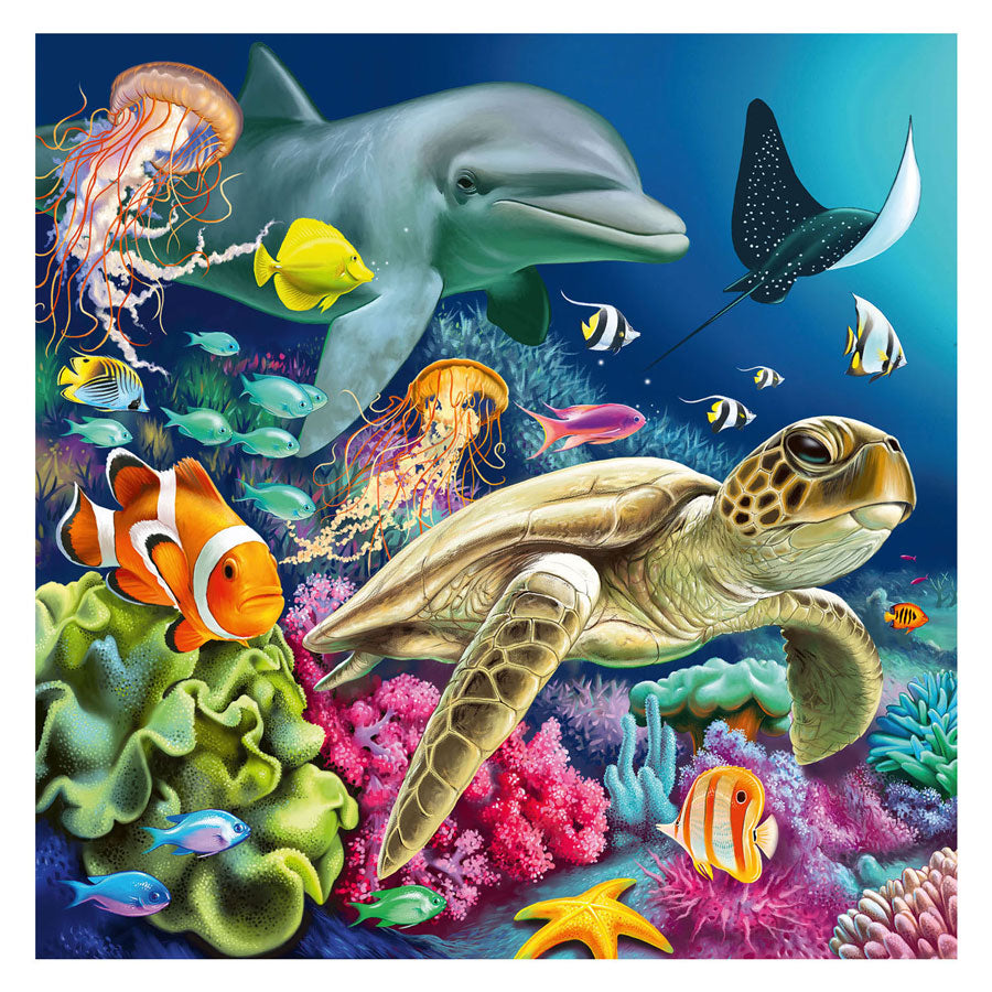 Ravensburger enchanting underwater world puzzle - three puzzles - 49 pieces - children's puzzle