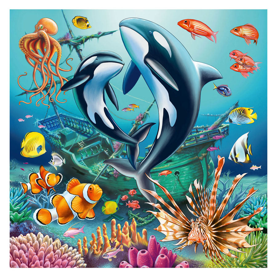 Ravensburger legpuzzel spannende onderwaterwereld, 3x49st.