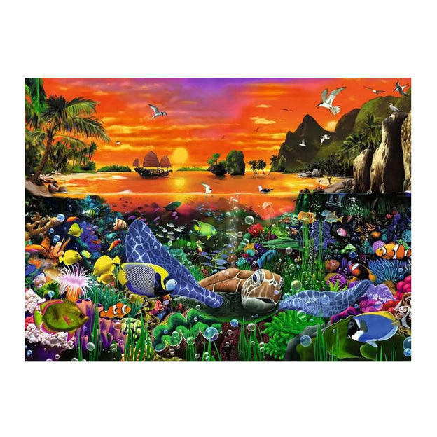 Ravensburger puzzel reef turtle - legpuzzel 500 stukjes schildpad.