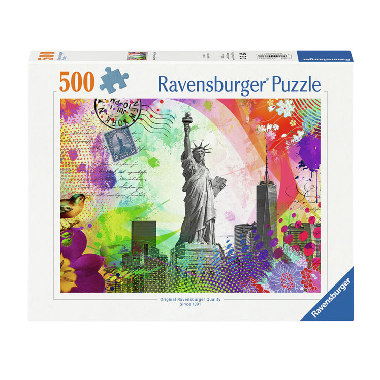 Ravensburger legpuzzel new york ansichtkaart, 500st.