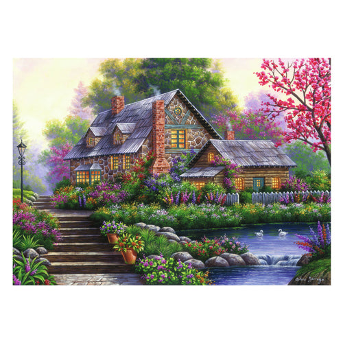 Ravensburger legpuzzel romantisch huisje, 1000st.