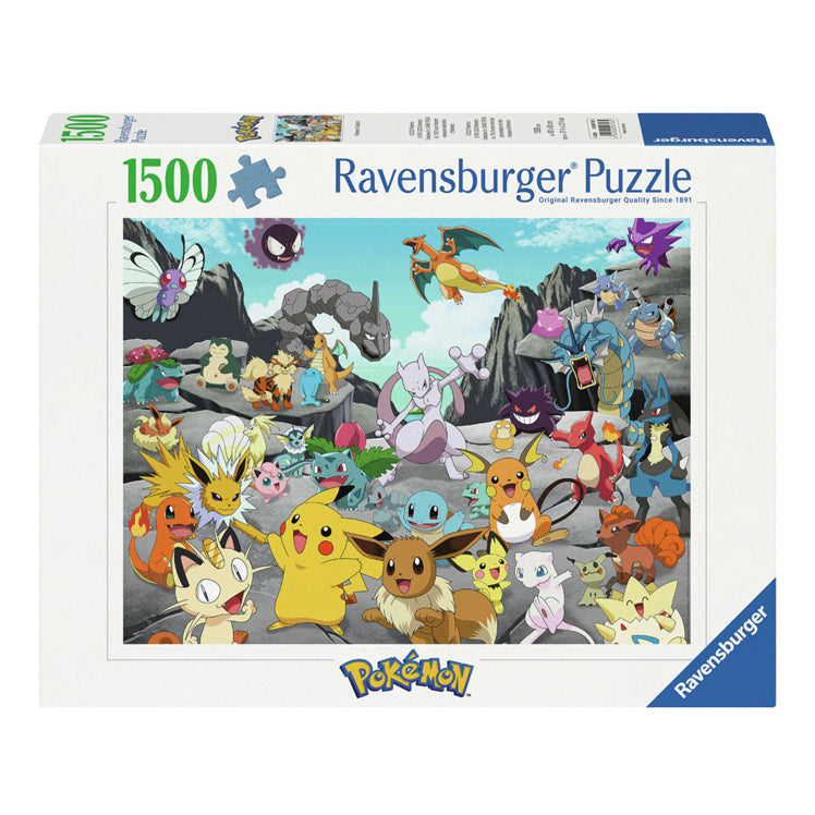 Ravensburger legpuzzel Pokémon klassiekers, 1500st.