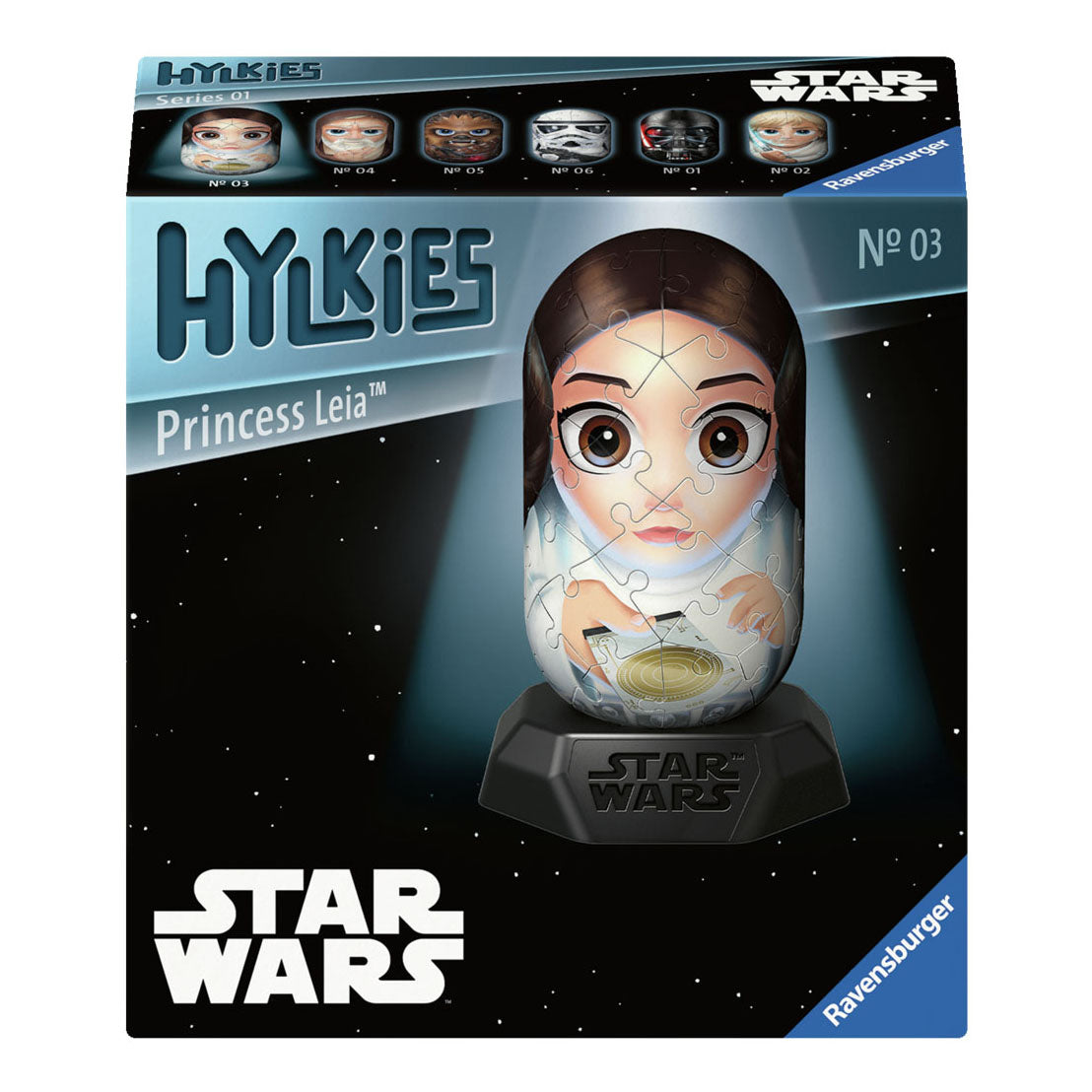 Ravensburger 3d puzzel hylkies star wars prinses leia, 54st.