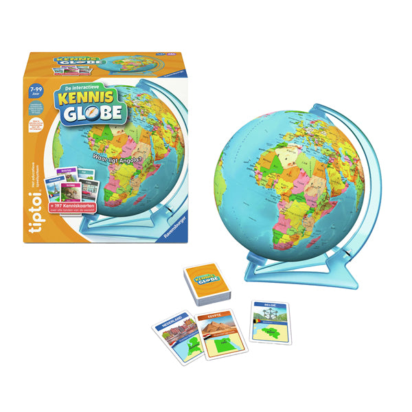 Ravensburger tiptoi® - de interactieve kennis globe - educatief speelgoed - wereldbol met geluid en informatie